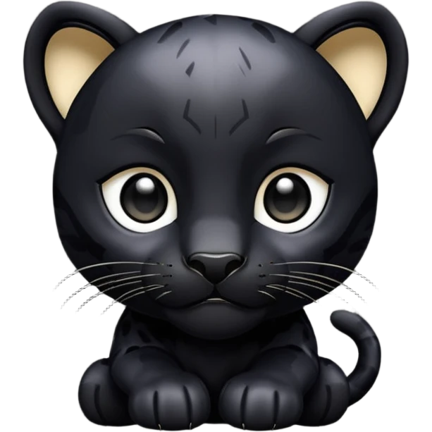 Pantera negra cuerpo pequeña emoji