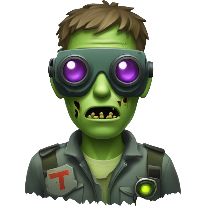 Zombie wearing night vision goggles emoji