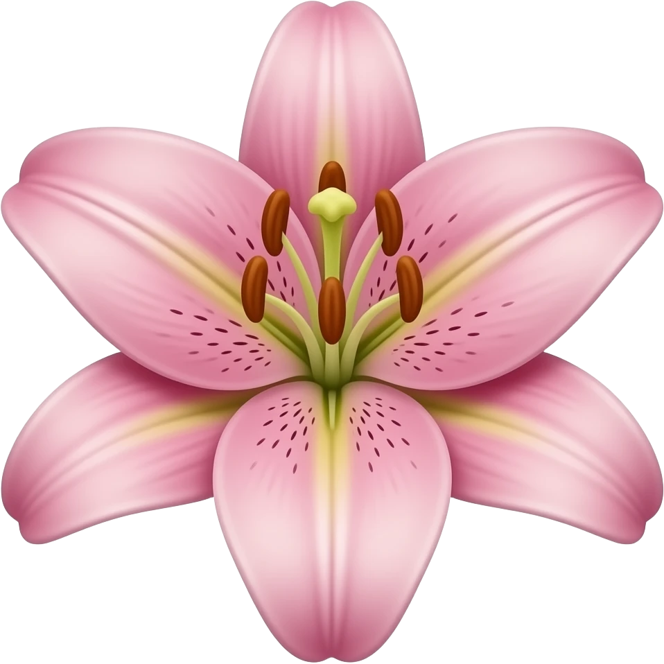Neopolitan colored lily flower emoji