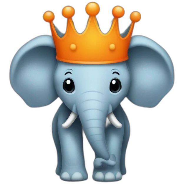 php elephpant with orange crown emoji