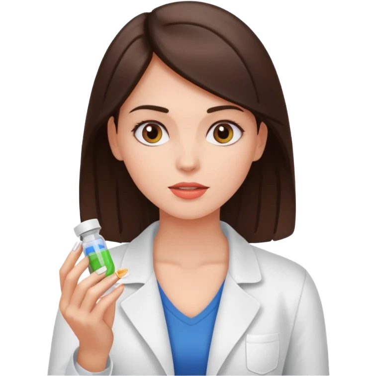 Beautiful fit brunette girl taking pills  emoji