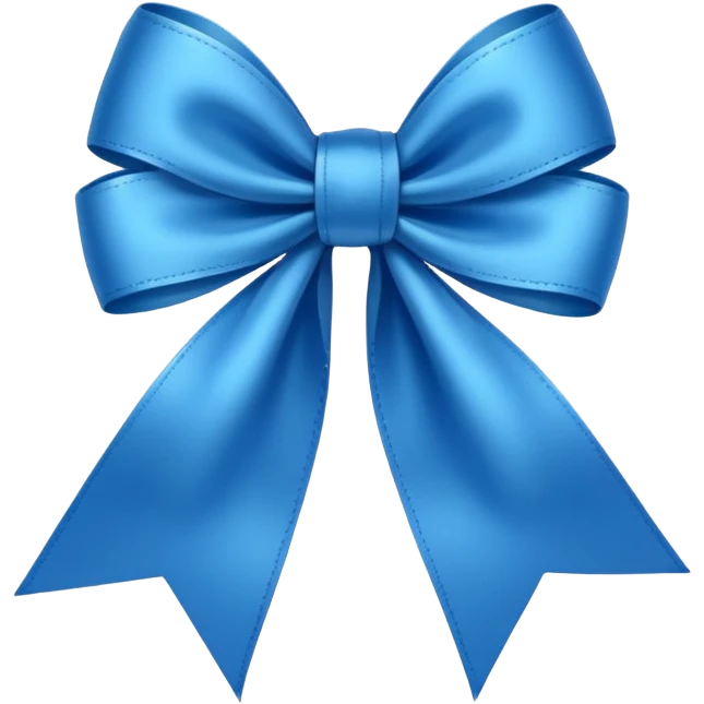 blue ribbon/bow emoji