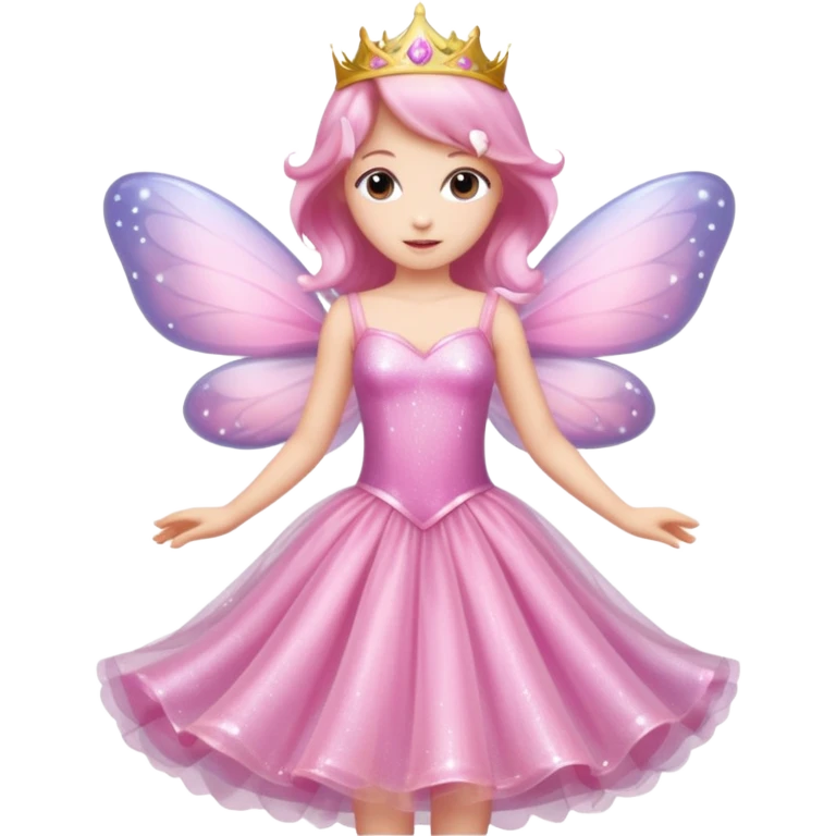 pink fairy sparkle princess dress emoji