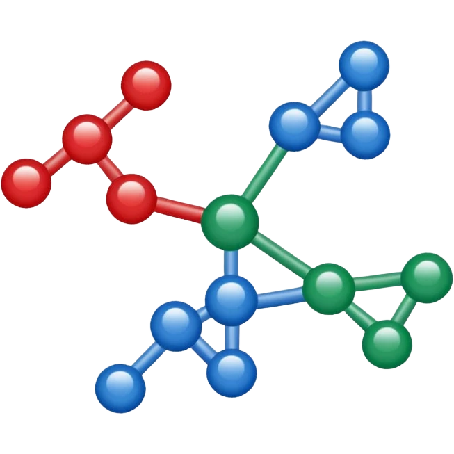 clean simple emoji representing scatter plot with three distinct colored clusters of points, no axes, neutral background emoji