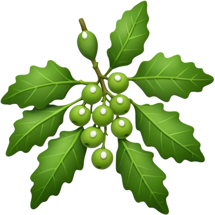 Mistletoe in bunch emoji