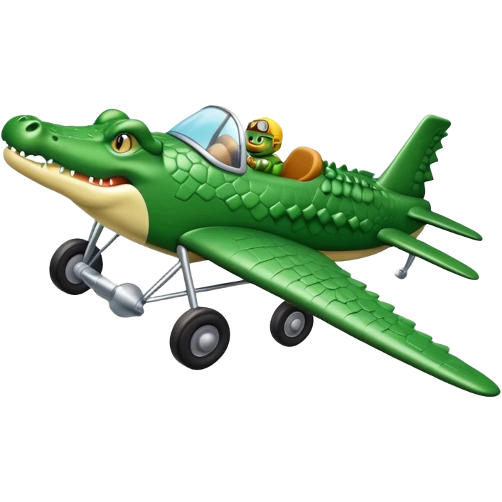 crocodile flying an airplane emoji