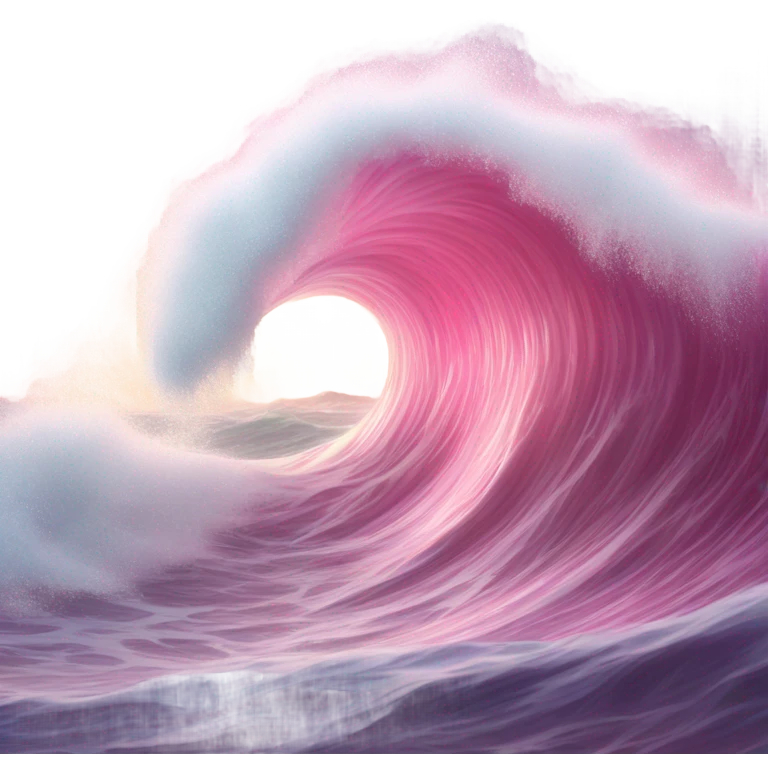 Pink ocean wave emoji