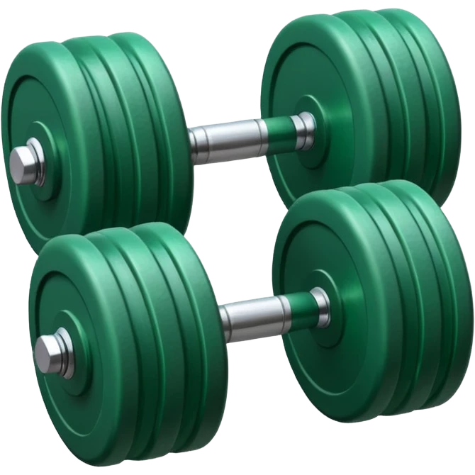 one green dumbbell emoji