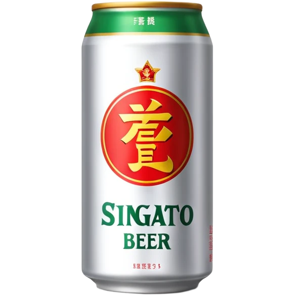 Tsingtao beer can with Chinese characters emoji