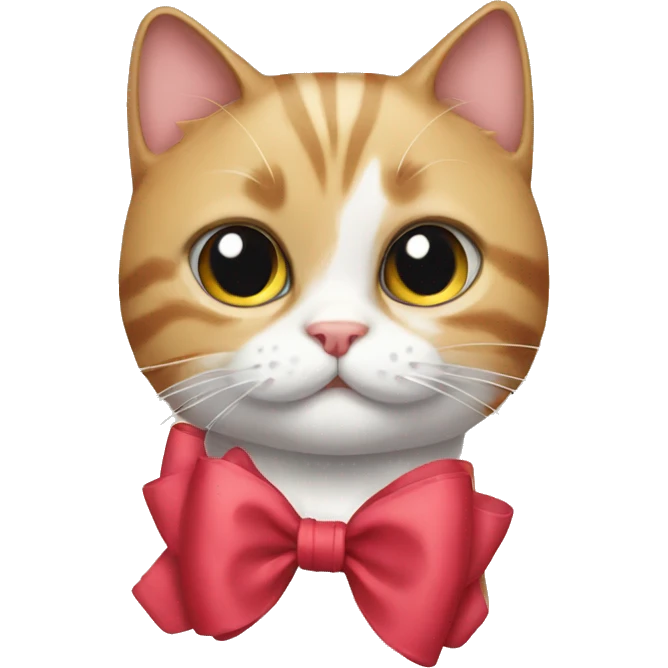 Cat with a bow emoji