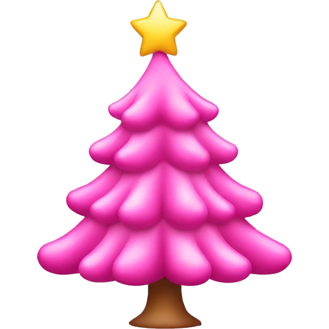 pink christmas tree emoji