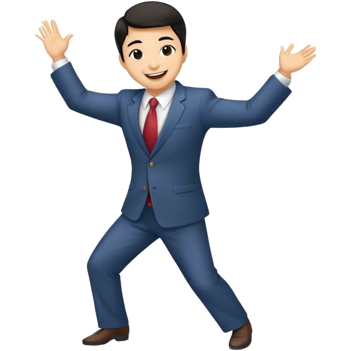 Asian lawyer dancing. emoji