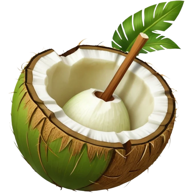 "WholeFULL CLOSED Green Tender Coconut" emoji