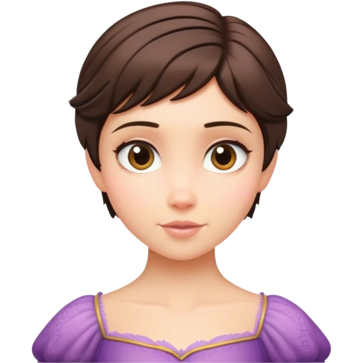 brunette pixie cut rapunzel  emoji