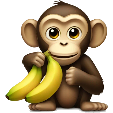 Monkey eating a banana emoji