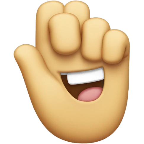 An emoji with one hand touching its ear while playfully sticking out its tongue emoji