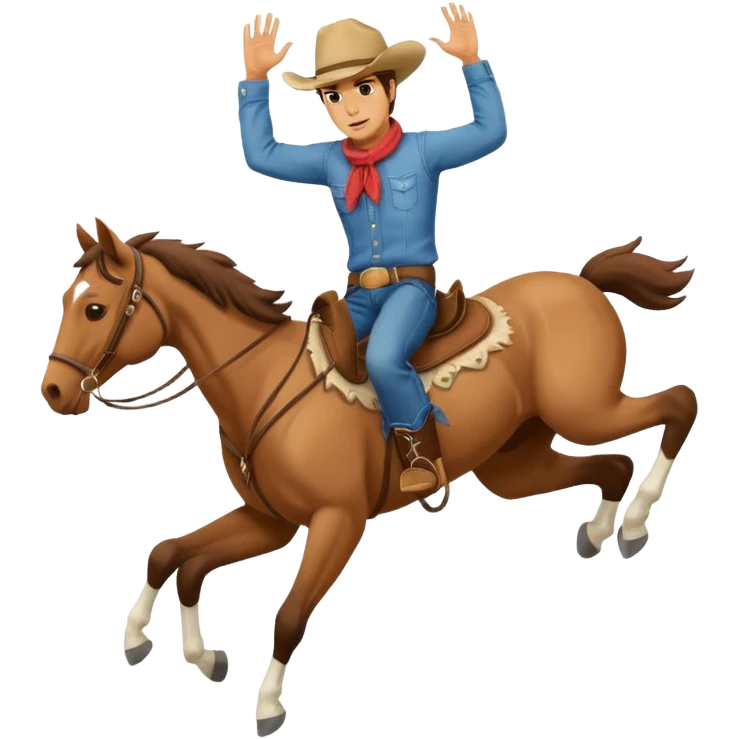cowboy falling off a horse emoji