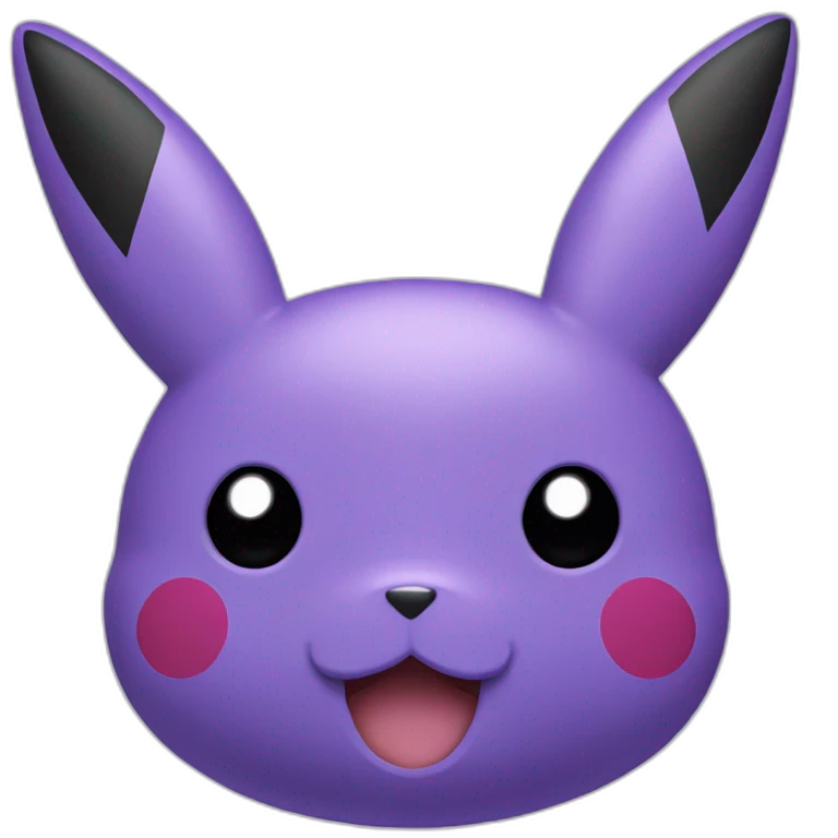 Purple Pikachu head emoji