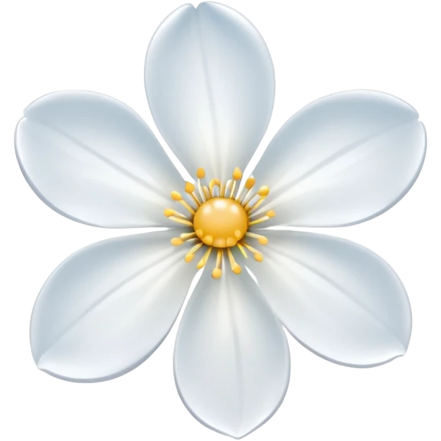 white sakura blossom with a soft glow emoji