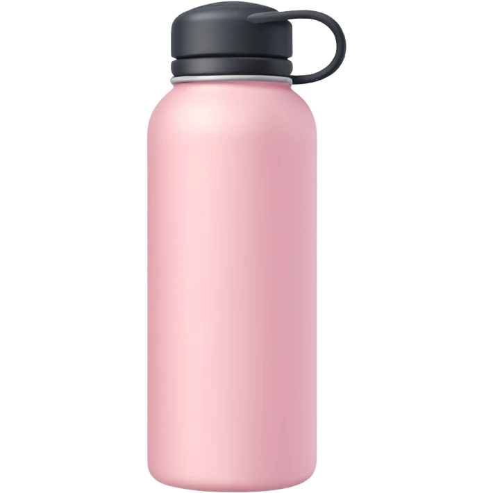 Soft pastel pink water bottle with matte finish, minimal background emoji