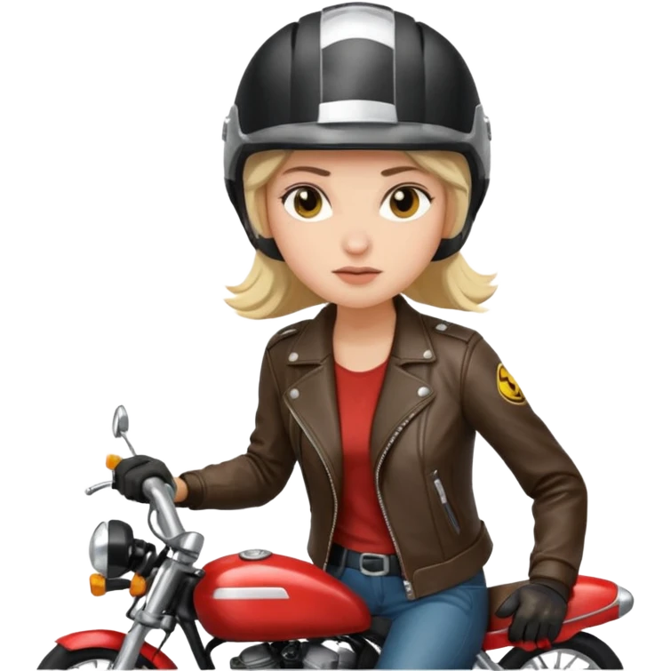 Wife being impatient on a bike emoji