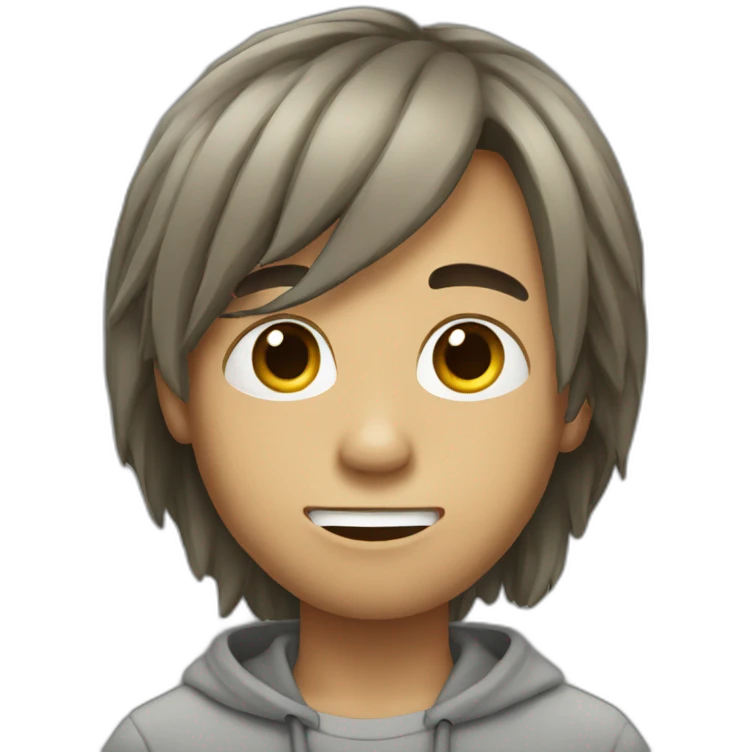  Boy long hair hip-hop singing  emoji