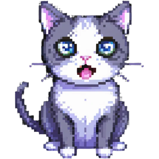 surprised cat with wide eyes emoji