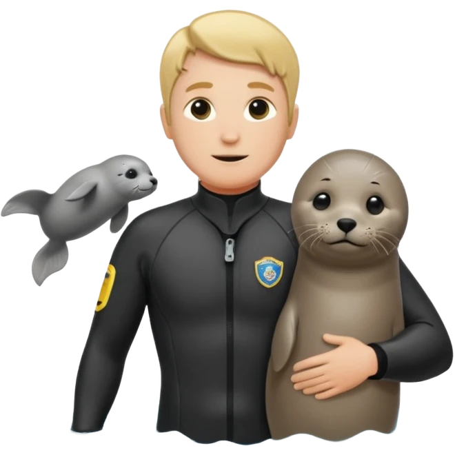 National Oceanic and Atmospheric Administration rescue workers rescue a seal emoji