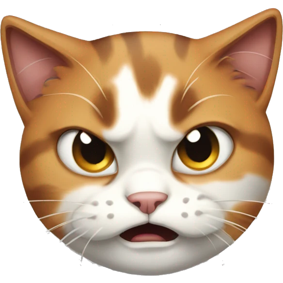 Calico cat being extremely angry  emoji
