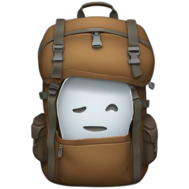 inside of an empty backpack emoji