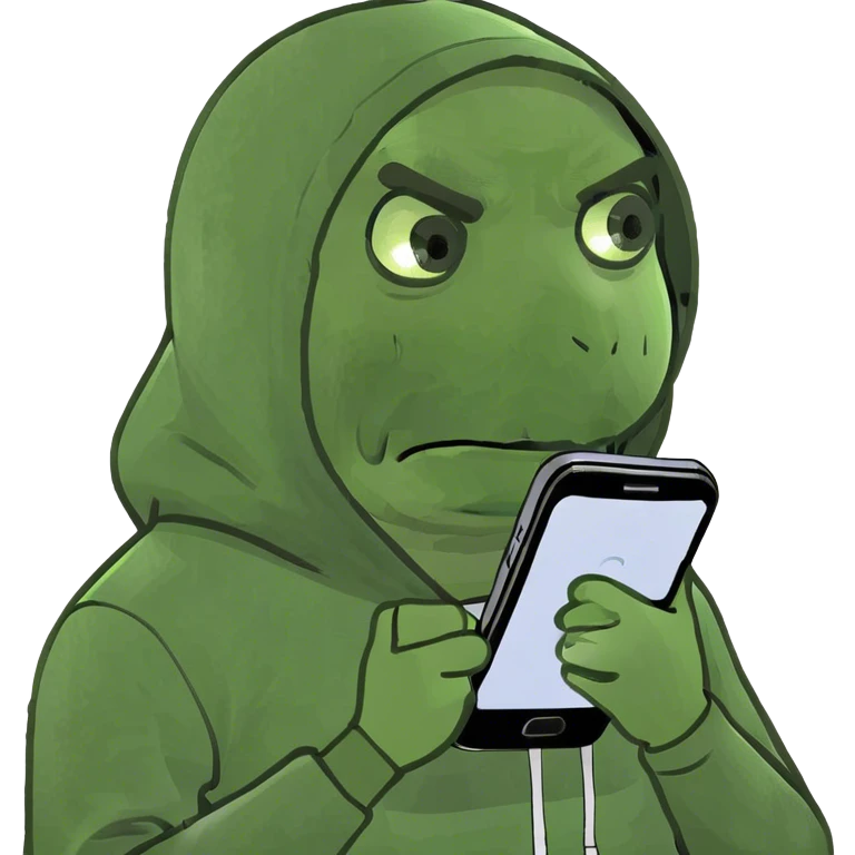 Guy looking at phone distraught  emoji