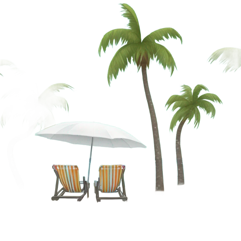 Snowy Florida beach emoji
