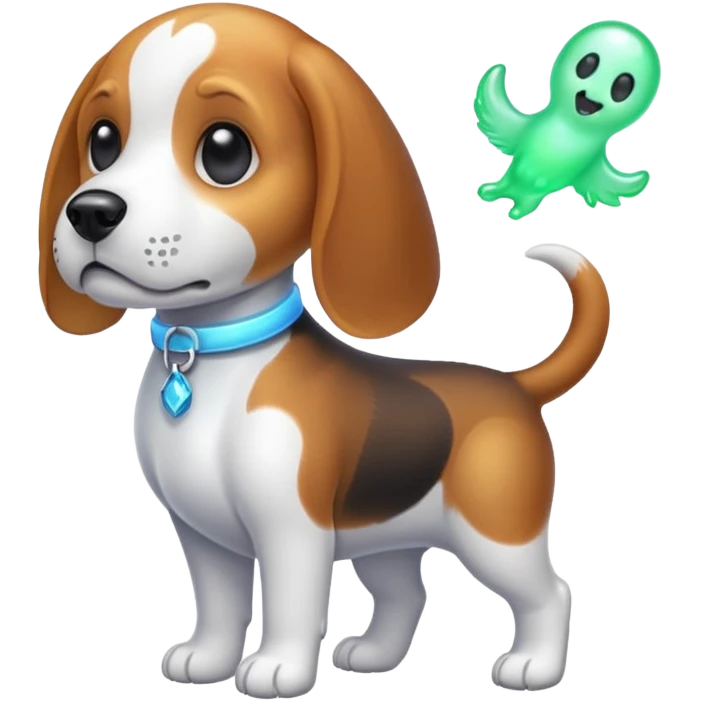 beagle-ghost with sprite  emoji