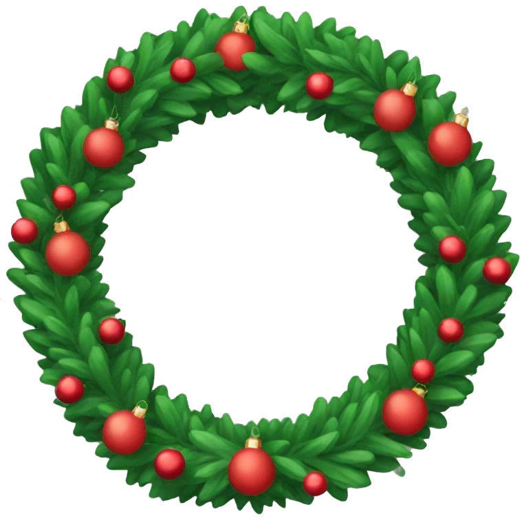Christmas wreath emoji