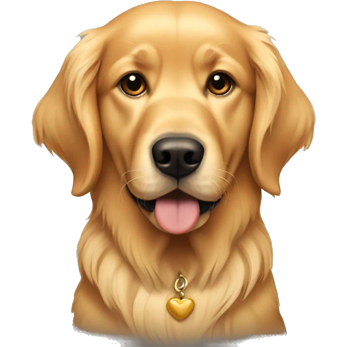 Tattooed golden retriever  emoji