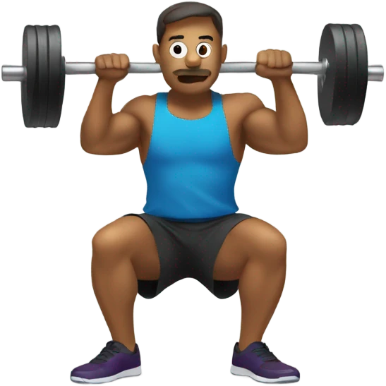 squating with weights emoji