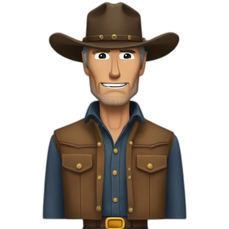 Clint Eastwood cuerpo entero vaquero emoji