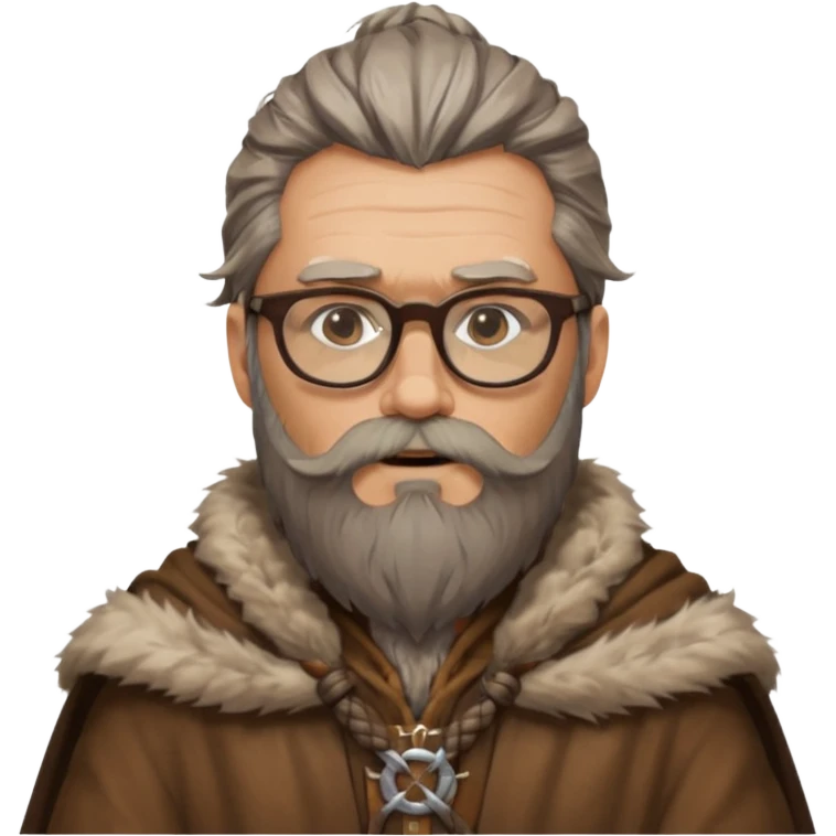 Glasses-Wearing wild viking emoji