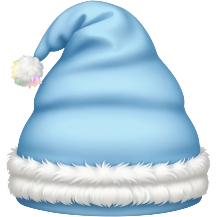light blue Christmas hat emoji
