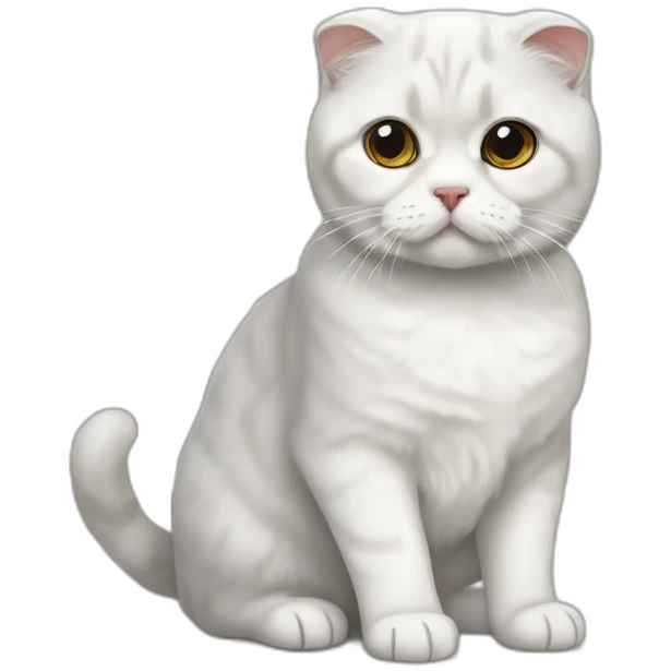 White Scottish fold emoji