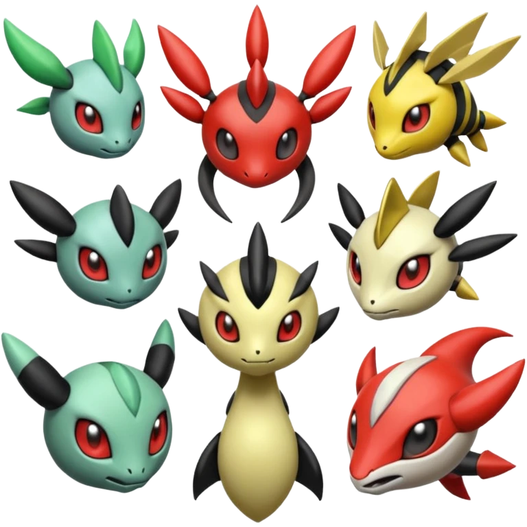 Meloetta-Giratina-Scizor-Pokémon-Digimon-Fakémon-creature emoji