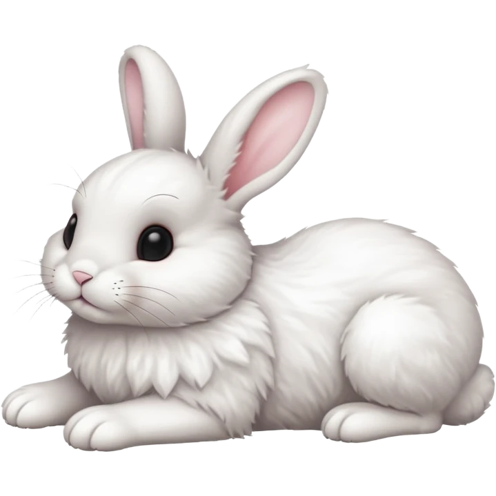 fullbody laying bunny  ios 16 very cute emoji