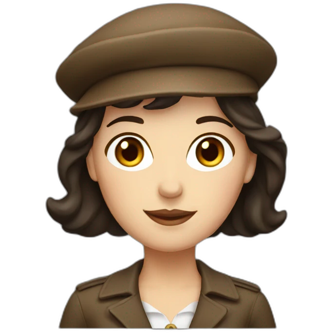 brunette french lady wearing a beret emoji