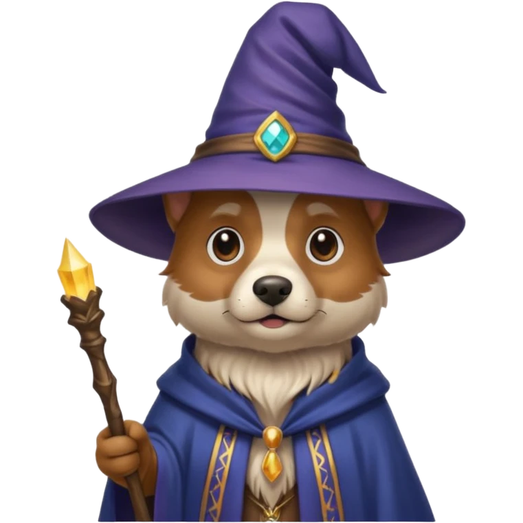 Dog wizard emoji