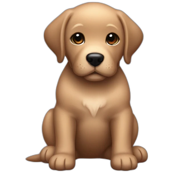 Un doudou bébé labrador noir emoji