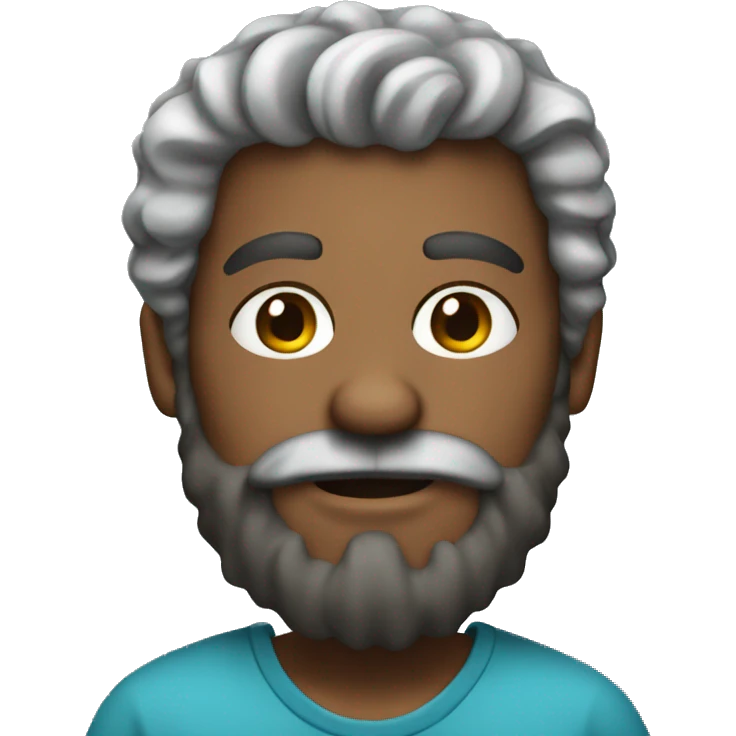 Emoji men with beard and curls emoji