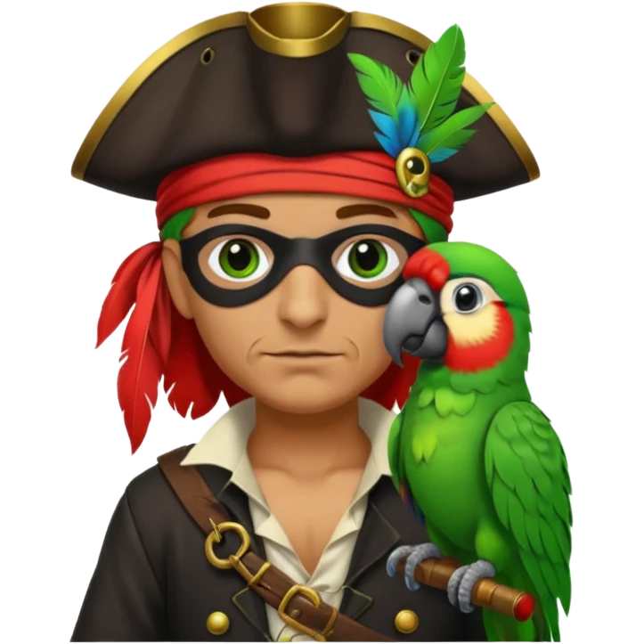 pirate and parrot emoji