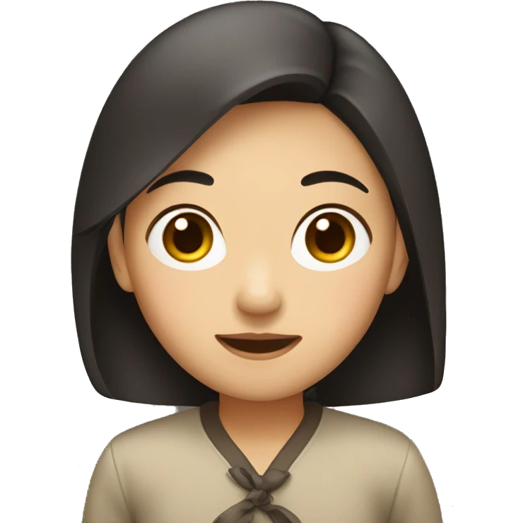 asian girl with dark brown hai emoji