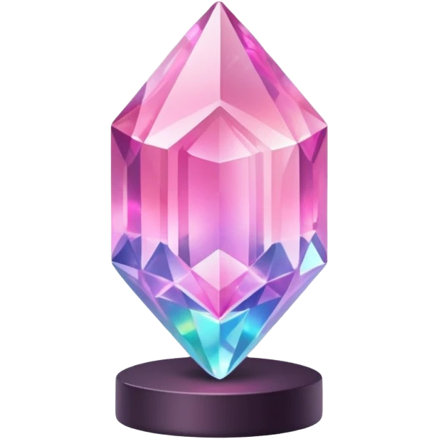 Magic pink mineral crystal On the stand emoji