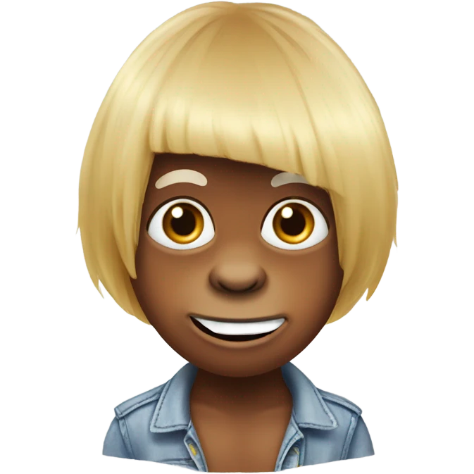 Orangutan wearing a blonde wig￼ emoji